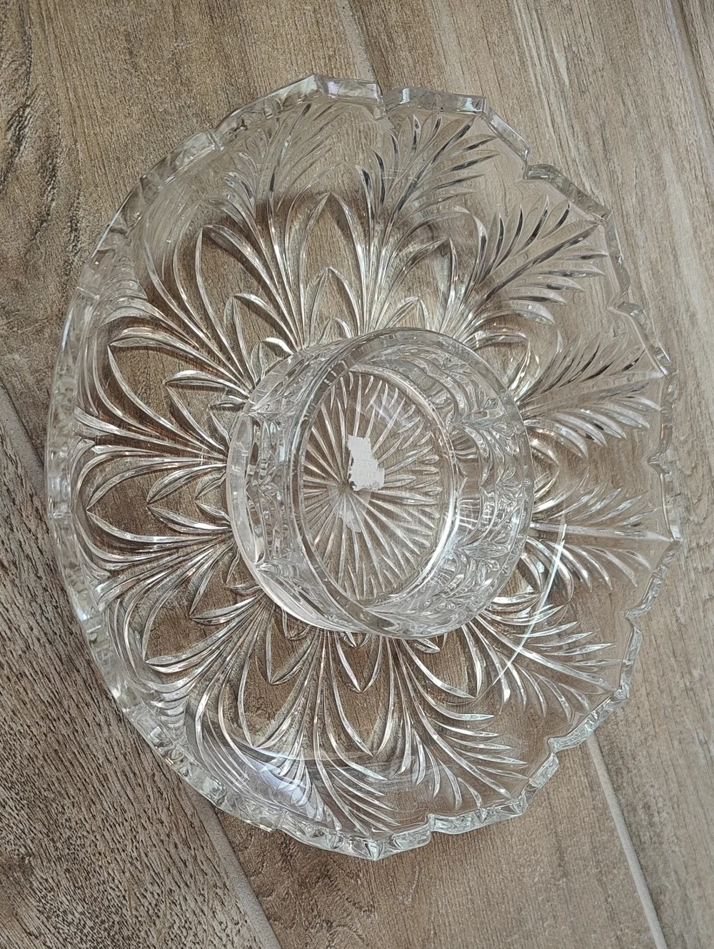EUC Crystal Serving Set
